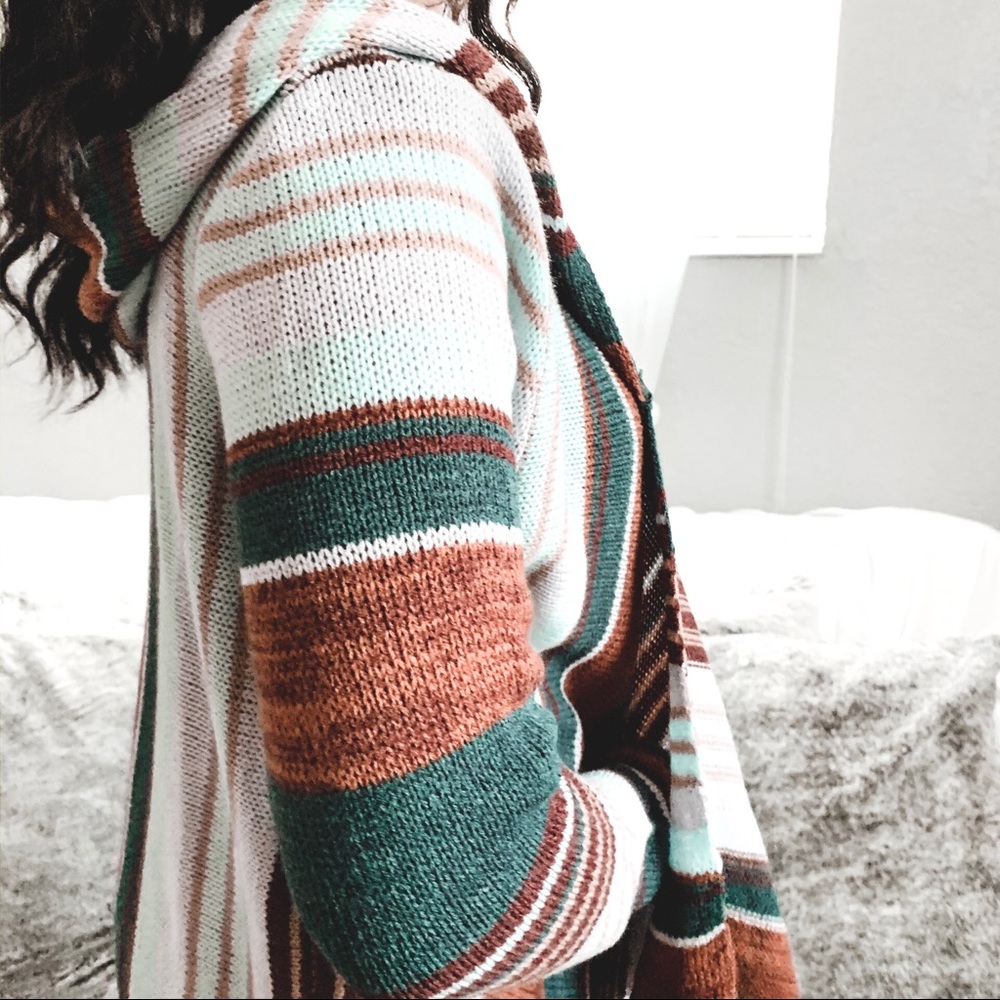 Brand new blue/ orange cardigan - Picture 2 of 6